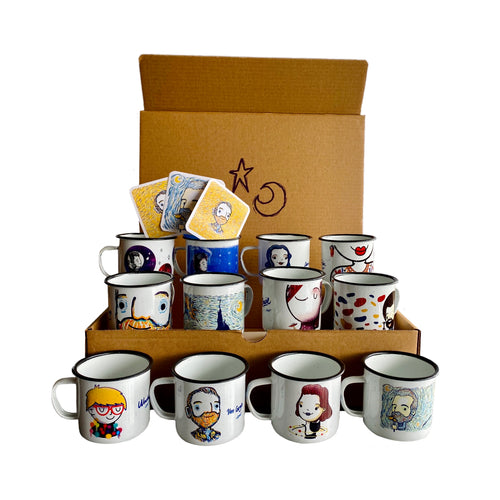 Kit Especial 12 Tazas y Stickers